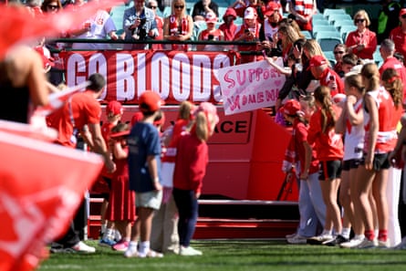 Swans supporters at the SCG on Sunday.