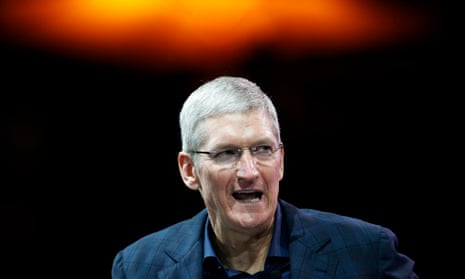 Apple CEO Tim Cook speaks at the WSJD Live conference in Laguna Beach, California.