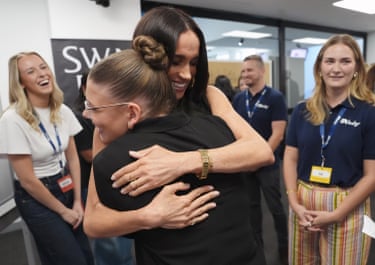 Meghan meets advocates during a visit to Batyr, a mental health engagement program, at Swinburne University of Technology in Melbourne