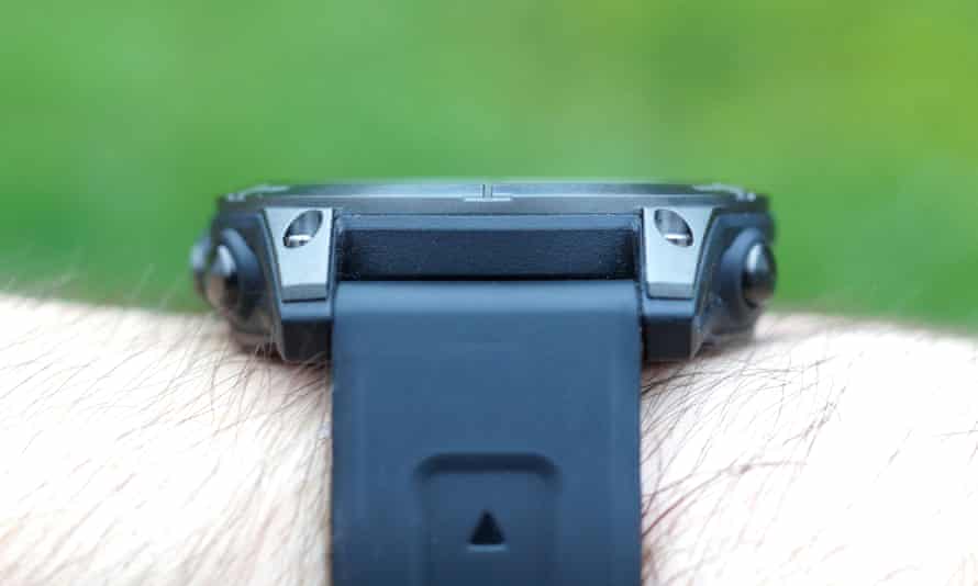Profile shot of Garmin Fenix 7 on a wrist