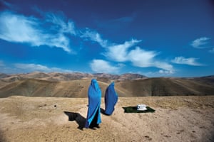 An 18 year old woman in labour and her mother, stranded in Badakhshan Province, Afghanistan, November 2009. Her husband’s first wife died during childbirth, so he was determined to get her to the hospital, a four-hour drive from their village. His car broke down and Addario ended up taking them to the hospital, where the woman gave birth to a daughter