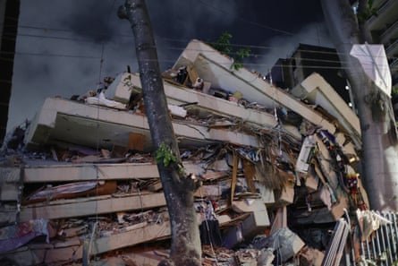 A damaged building at Los Palos Grandes, in Caracas.
