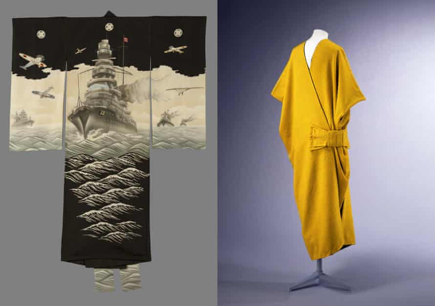 Left: Kimono for an Infant Boy, 1930-45; right: Mantle, 1913 by Paul Poiret.