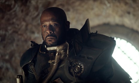 The differently coiffured Saw Gerrera who appears in the trailer