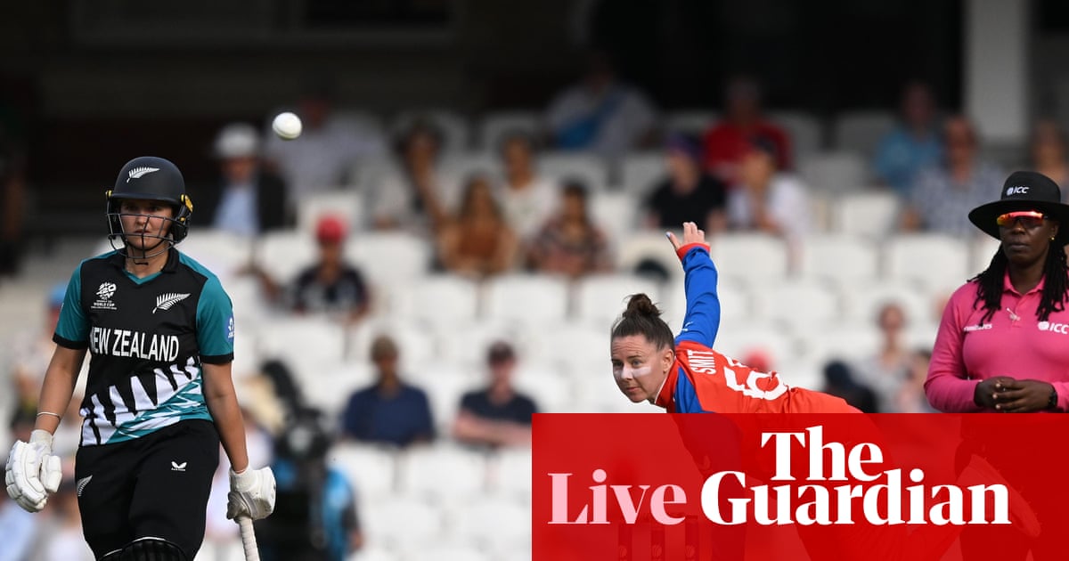 England v New Zealand: Women’s T20 Cricket World Cup – live
