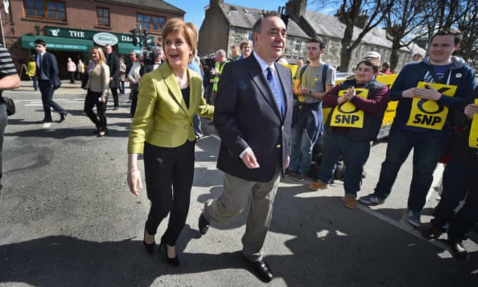  SNP Leader Nicola Sturgeon and Alex Salmond. SNP MPS are funding Salmond’s legal challenge. 