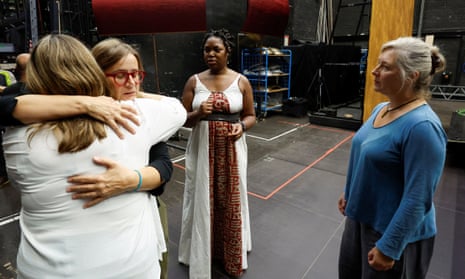 Ita O’Brien, right, at work during a rehearsal of Antony and Cleopatra in Barcelona.
