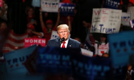 Donald Trump campaigns in Michigan. 