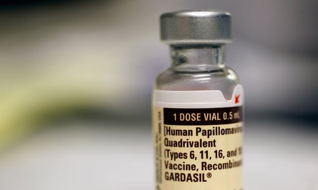 A bottle of HPV vaccine