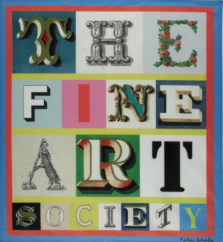 A print of the Fine Art Society flag, designed by Peter Blake in 2012.