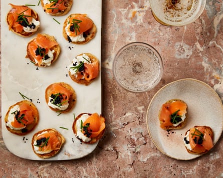 snacks arranged on a platter