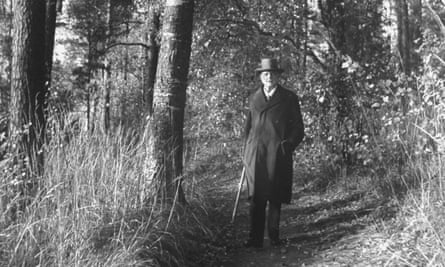 Sibelius walking in the woods.