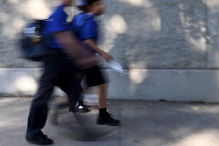 Children walking to school