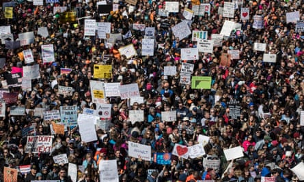 Hundreds of thousands of people attend the March for Our Lives rally in Washington DC Saturday.