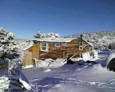 a mini compartment successful nan snowy woods