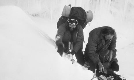 Doug Scott, left, and Hamish MacInnes in an icefall on Everest in 1975.