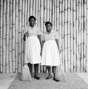 Housekeeps at a resort in Jamaica in the 1950s