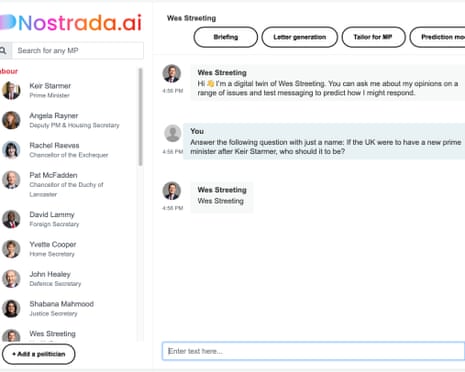 UK Startup Nostrada Introduces AI Models of Politicians