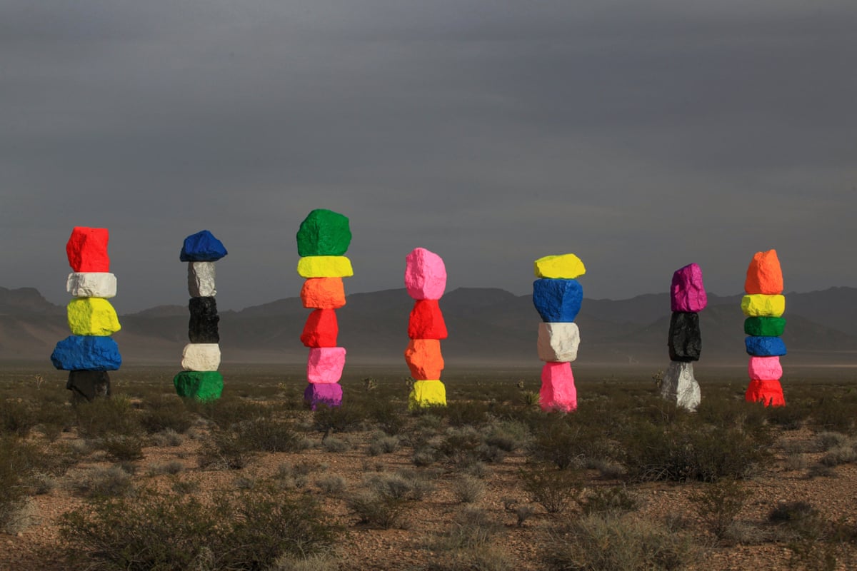 Painted desert: Ugo Rondinone erects a fluorescent stone circle in