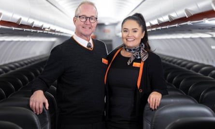 Neil Brown, 59, has followed his 29-year-old daughter, Holly Sauble, into a cabin crew career as easyJet launches a new recruitment drive encouraging parents with older children and over 50s to apply for roles with the airline.