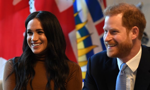 The Duke and Duchess of Sussex during their visit to Canada House.