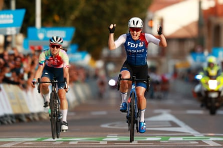 Grace Brown wins stage three of this year’s women’s Vuelta in Spain.