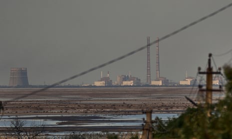 The Zaporizhzhia nuclear power plant, Europe's largest, pictured in June 2023, was hit on Sunday by military drones.