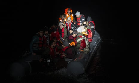 Turkish Coast Guard rescues migrants in Edirne, Turkey on 13 December 2019.