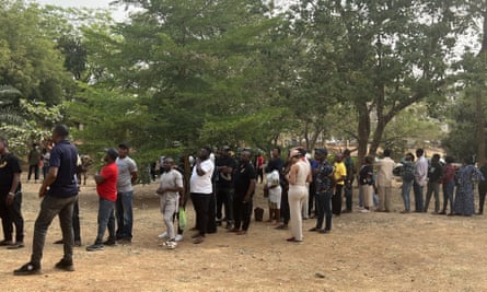 People cast their votes during the general election in Abuja, Nigeria on 25 February 2023.