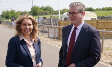 New Labour MP Natalie Elphicke with party leader Sir Keir Starmer on a visit to her constituency of Dover