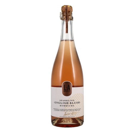 Bottle of LA Brewery Sparkling English Blush Kombucha.