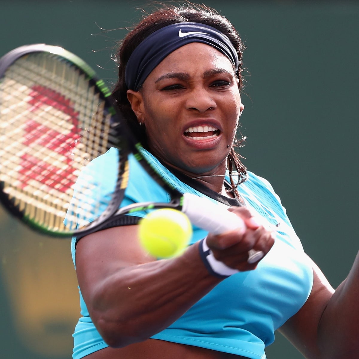 Serena Williams Beats Yulia Putintseva At Indian Wells Watched By Mike Tyson Serena Williams The Guardian