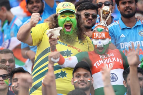 India and Australia fans enjoy the atmosphere.