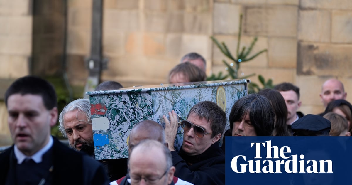 Manchester music and football stars gather for funeral of Stone Roses’ Mani