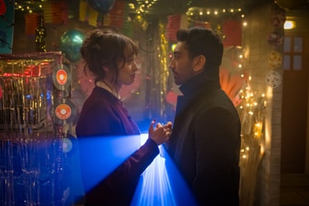 Aimee Lou Wood and Nabhaan Rizwan lovingly look at each other in a still from Film Club.