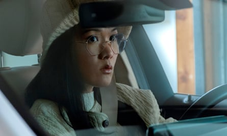 This image released by Netflix shows Ali Wong in a scene from "Beef." (Andrew Cooper/Netflix via AP)