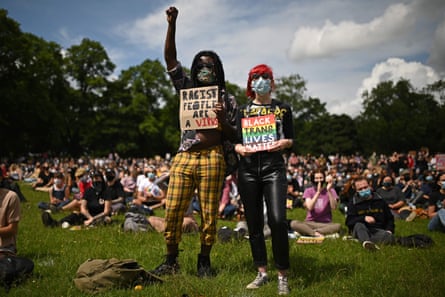 The Black Lives Matter protest on Woodhouse Moor.