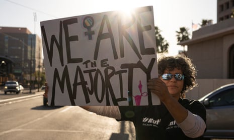 A protester in Tucson, Arizona, on Tuesday.
