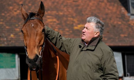 Paul Nicholls with last year’s King George winner Bravemansgame.