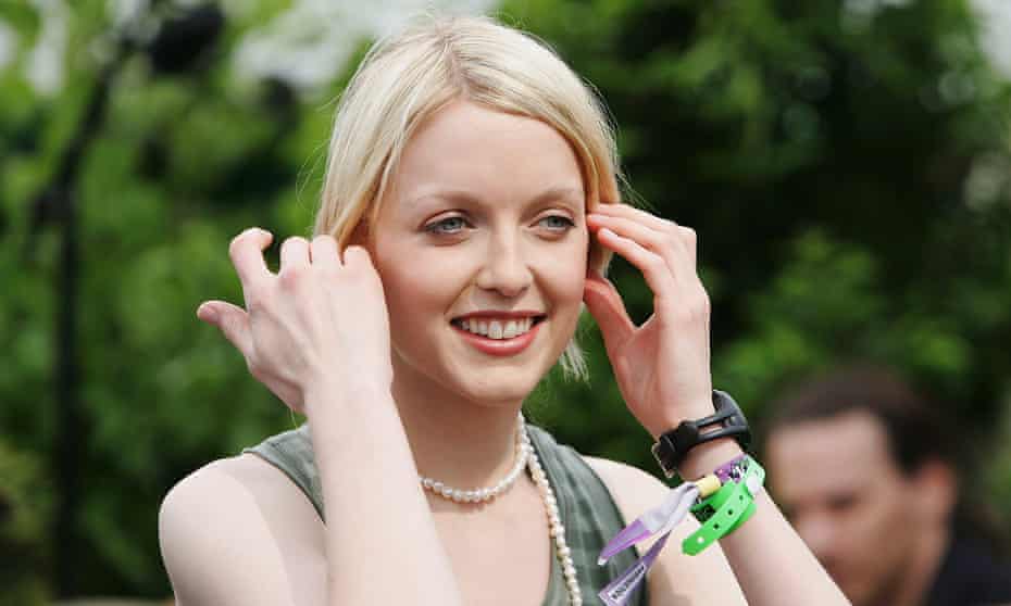 Lauren Laverne is seen on the third day of the Glastonbury Music Festival 2005 at Worthy Farm