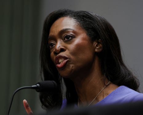 Erica Schwartz testifies before a Senate health, education, labor and pensions committee confirmation hearing on Capitol Hill on 15 July 2026.