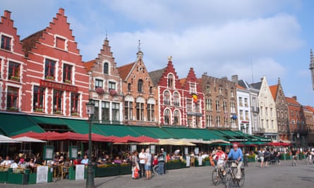The market square in Bruges