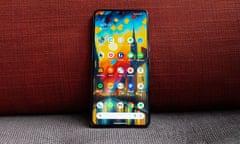 Google Pixel 8 Pro review showing the home screen.