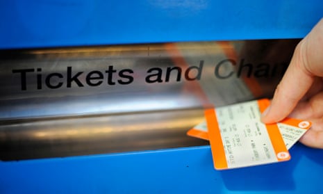rail tickets collected from a machine
