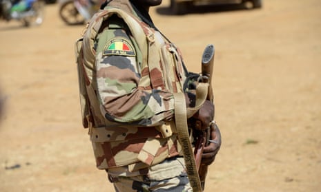 Armed Malian army soldier