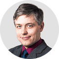 Circular panelist byline