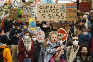Fridays for Future protesters in Glasgow