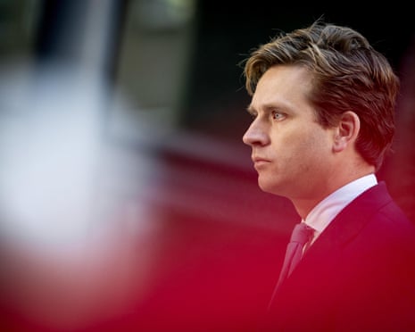 Dutch economy minister Vincent Karremans arrives for the weekly cabinet meeting in The Hague, the Netherlands.