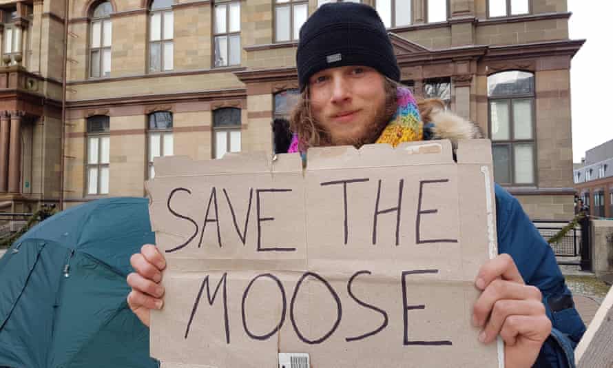 Jacob Fillmore camping outside the province’s legislative assembly