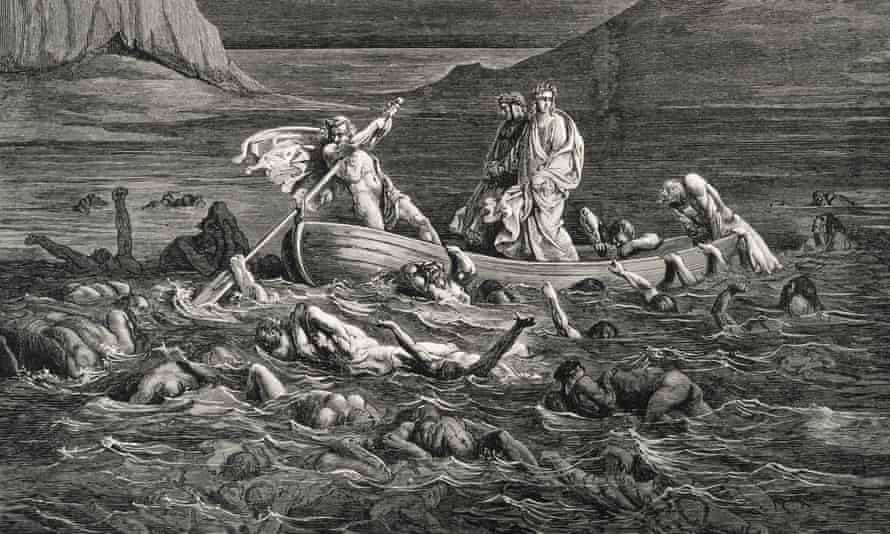 detail from Gustave Doré’s illustration of Dante’s Inferno, here showing the Fifth Circle, where the wrathful are punished.